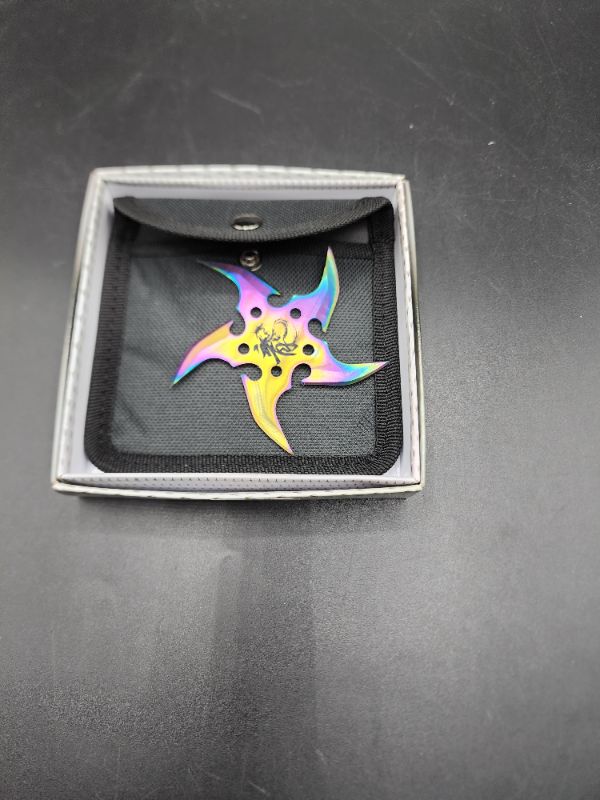 Photo 2 of Razor Tactical – RT8009RB -5 Points Throwing Star 1 Piece – Rainbow