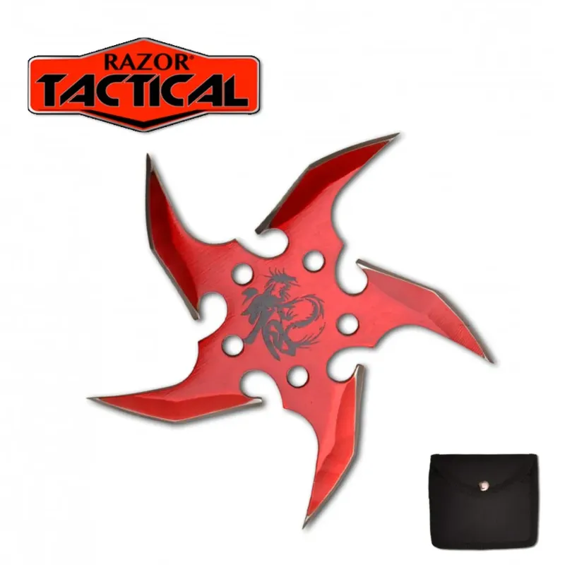 Photo 1 of Razor Tactical – RT8009RD -5 Points Throwing Star 1 Piece – Red
