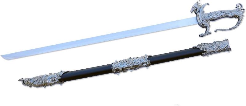 Photo 1 of 36" Saint George Dragon Saber Fantasy Knight Sword - Dull Blade 