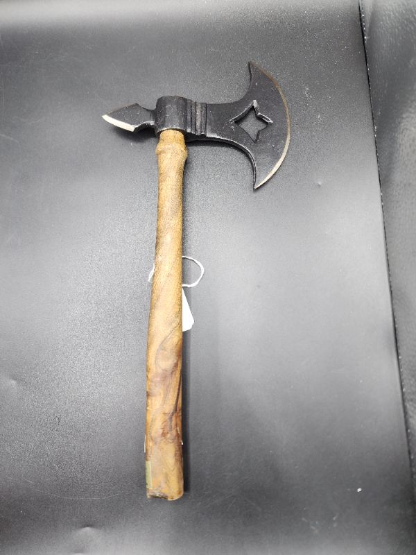 Photo 1 of 13" Wood Handle Carbon Steel Handcrafted Medieval Axe