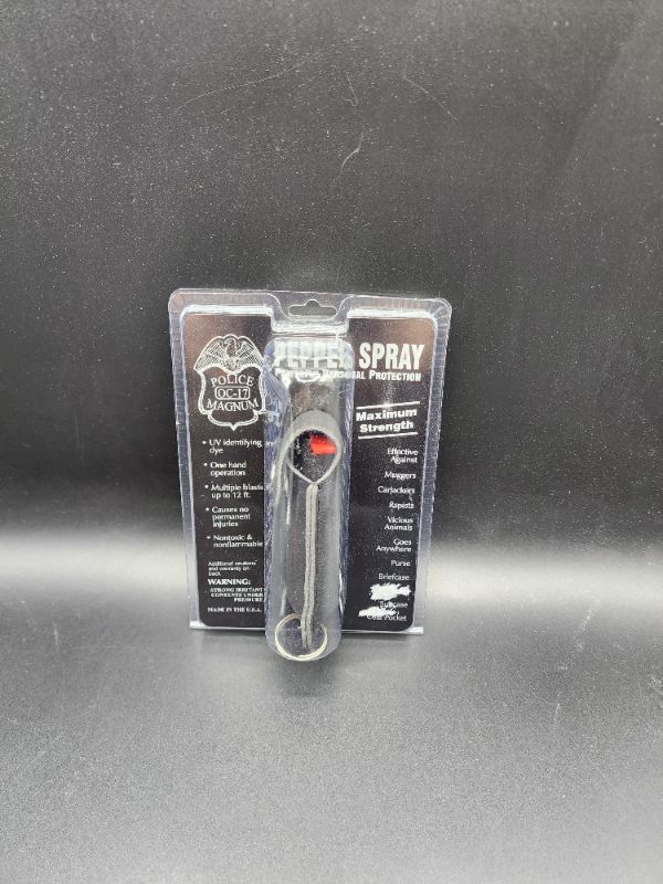 Photo 1 of Pepper Spray, Quick Release Keychain for Easy Carry and Fast Access, Finger Grip for More Accurate and Faster Aim, Maximum Police Strength OC Spray