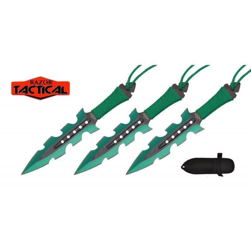 Photo 1 of Green Gamma Throwing Knife Set (3 Pieces)