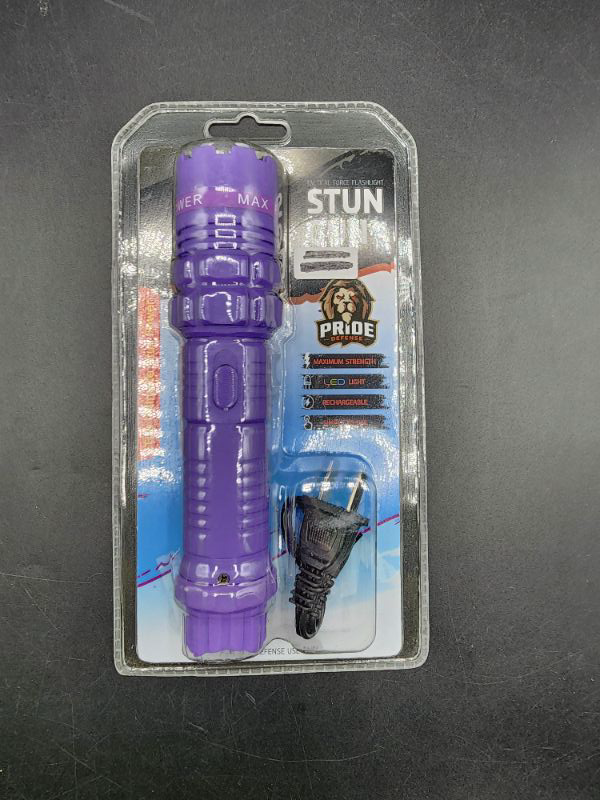 Photo 1 of Pride Defence Purple Stun Gun FlashLight 