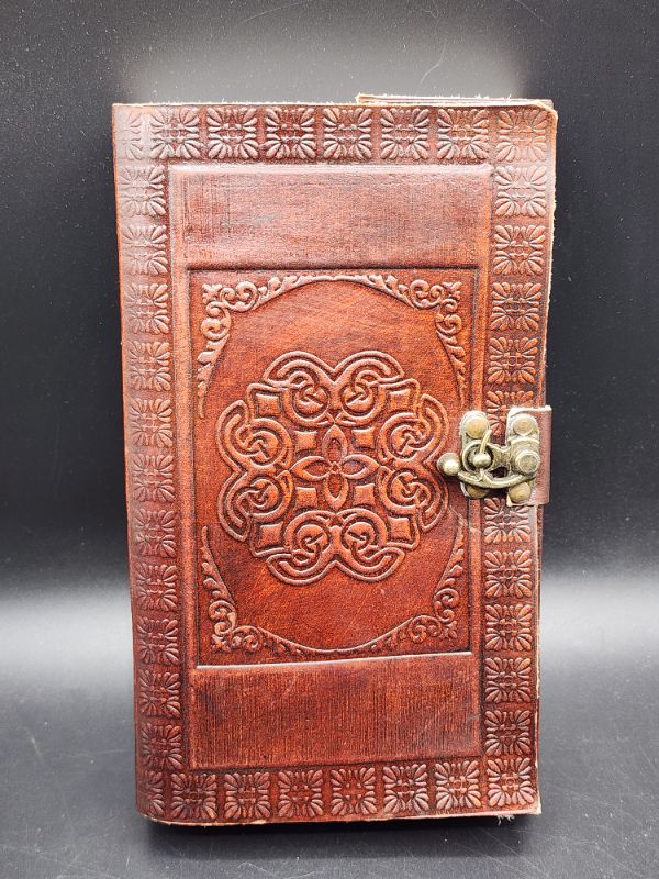 Photo 2 of Celtic Knot Leather Journal With Lock by Medieval Collectibles