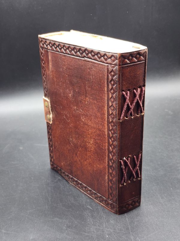Photo 3 of Fleur de Lis Leather Journal with Clasp by Medieval Collectibles