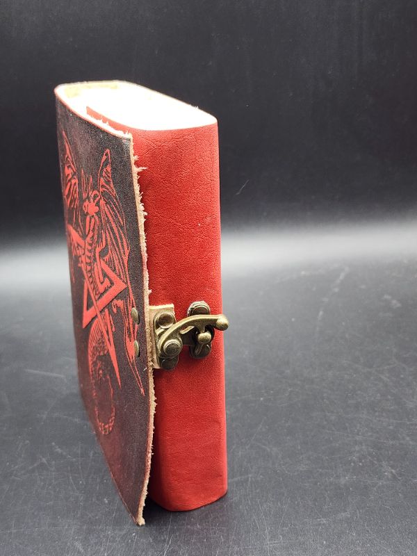 Photo 2 of 5x7 Red Dragon Leather Journal 