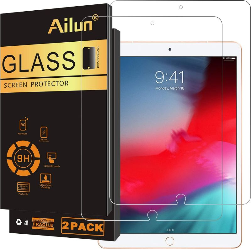 Photo 1 of Ailun 2Pack Screen Protector for iPad Pro 10.5 2017 iPad Air 3 2019 10.5 Inch Tempered Glass 9H Hardness Apple Pencil Compatible Ultra Clear Anti Scratch Case Friendly
