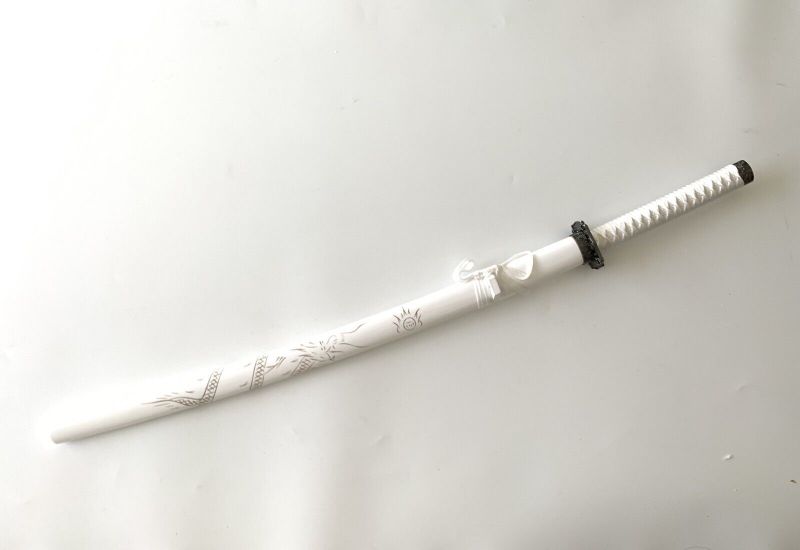Photo 1 of White Katana Sword 26.5" Blade New