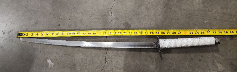 Photo 1 of White Katana Sword 26.5" Blade New