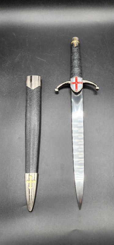 Photo 2 of 15" Medieval Knights Templar Dagger Stainless Steel Blade Display/Prop