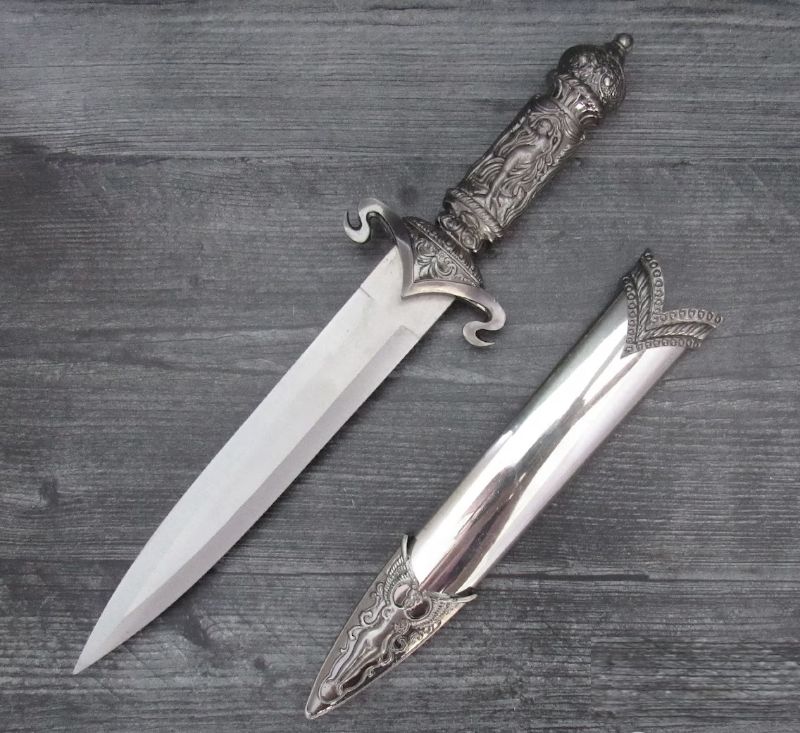 Photo 1 of AzureGreen Novelty Athame Knife Flowing Goddess Beautiful Designed Hilt and Sheath Blade 13in Overall,Stainless Steel