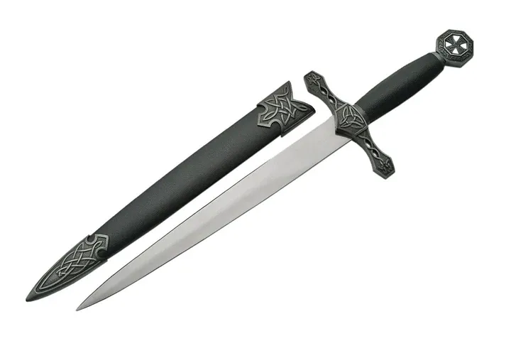Photo 1 of 15" Celtic Scabbard Medieval Crusader Dagger
