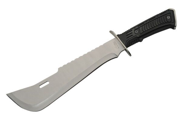 Photo 1 of Silver Panga Stainless Steel Blade | Rubberized Handle 16 inch Edc Hunting Machete