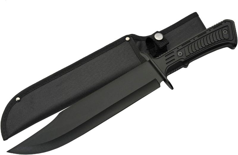 Photo 1 of 15" Outdoor Survival Black Tech Bowie Blade Knife