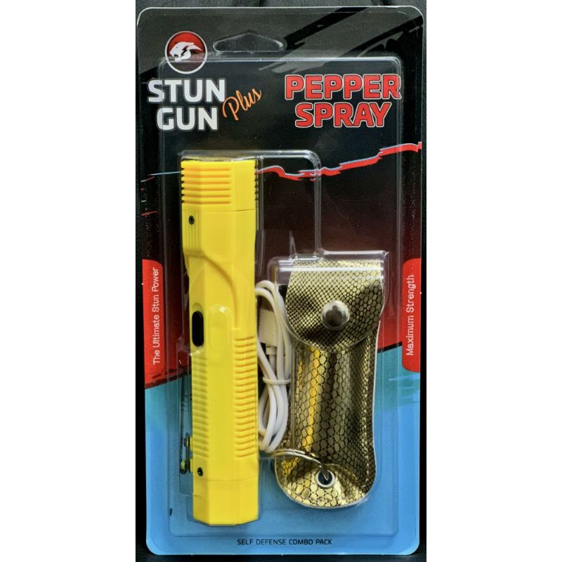 Photo 1 of Cheetah Yellow Volta Flash Light Stun Gun & Pepper Spray COMBO Blister Pack