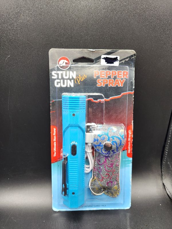 Photo 1 of Cheetah BlueVolta Flash Light Stun Gun  & Pepper Spray COMBO Blister Pack