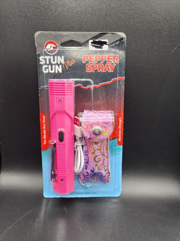 Photo 1 of Cheetah Pink Volta Flash Light Stun Gun  & Pepper Spray COMBO Blister Pack