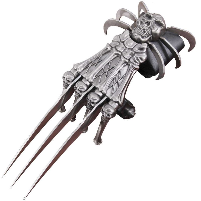 Photo 1 of All Metal Skull & Bones Gauntlet Style Hand Claw 8" Spikes 3" Blade 