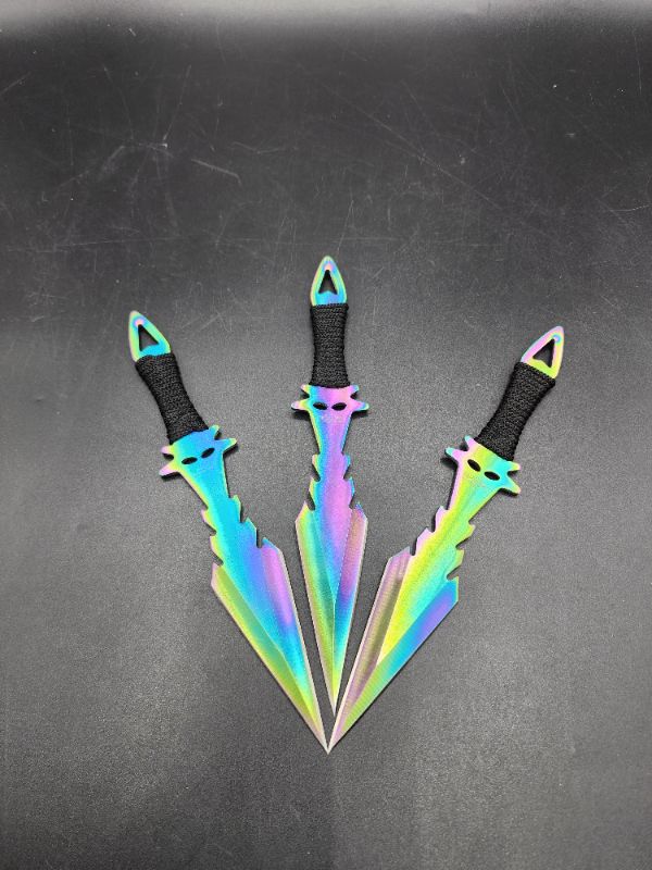 Photo 2 of Oil Slick Throwing Knives 