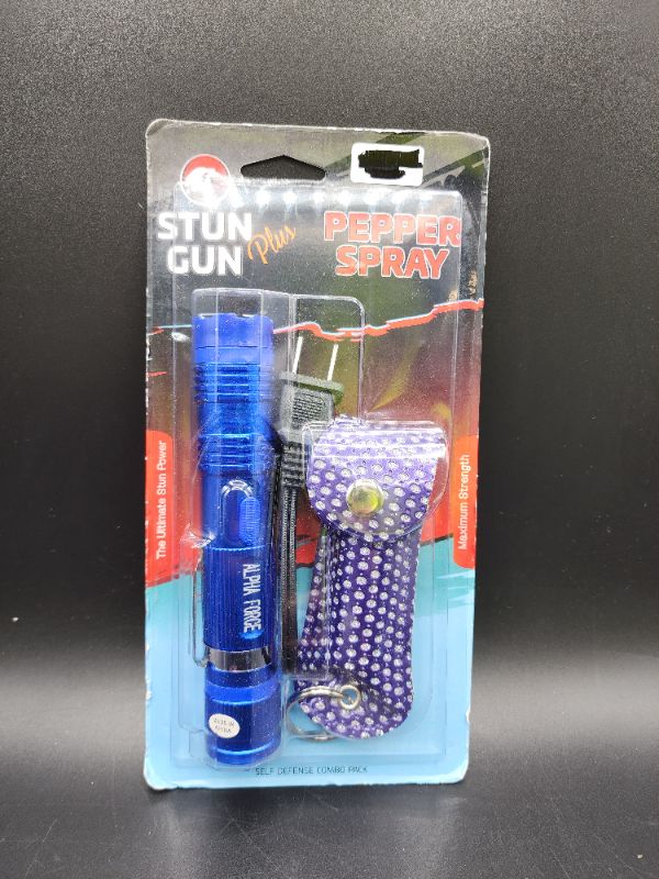 Photo 1 of Blue Alpha Force Stun Gun & Pepper Spray 