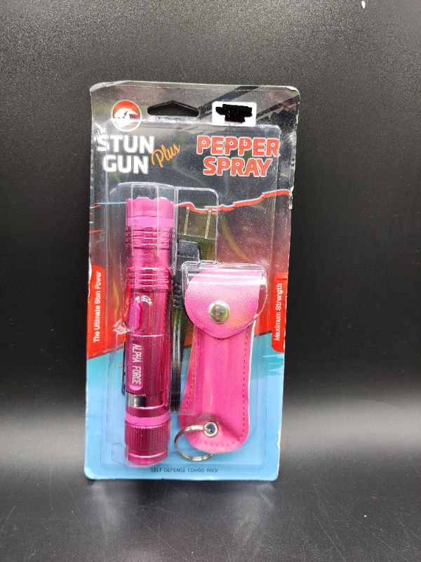 Photo 1 of Pink Alpha Force Stun Gun & Pepper Spray 