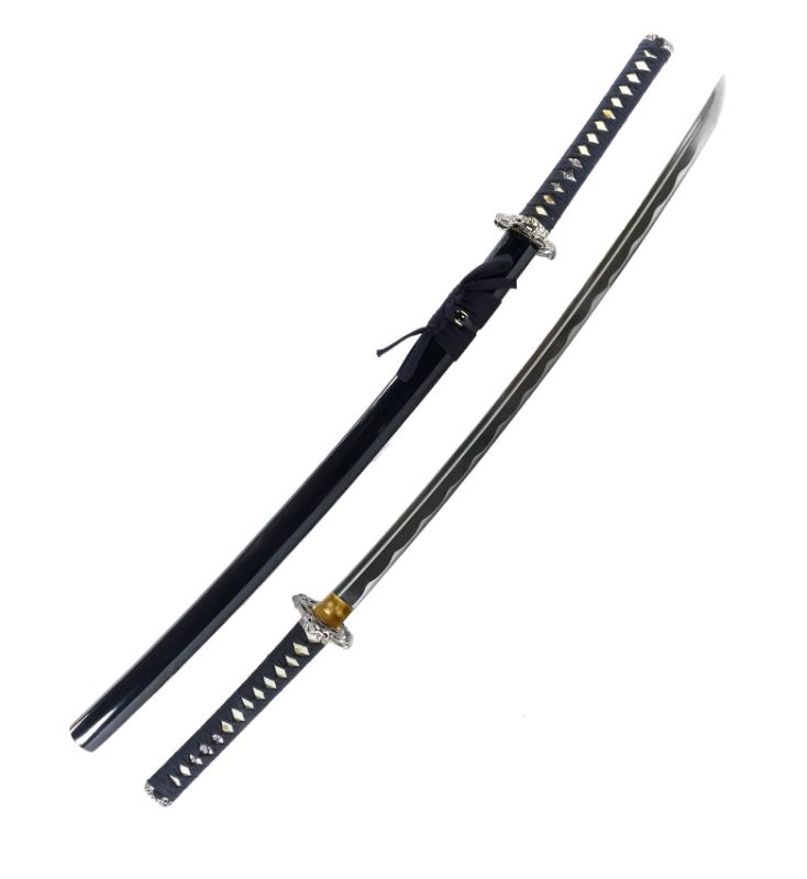 Photo 1 of 39" Cobra Snake Black Handmade Sharp Japanese Katana Samurai Sword 