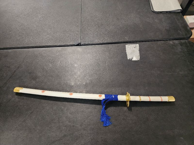 Photo 3 of 37.5" Sword Valley Cosplay Roronoa Zoro Anime Sword Katana Samurai Swords Real Carbon Steel