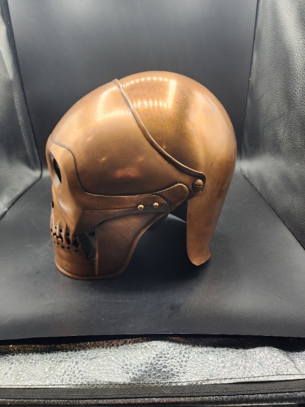 Photo 2 of Medieval Skeleton Armour Helmet Viking Mask Spectacle Roman Knight Helmets Rustic Vintage