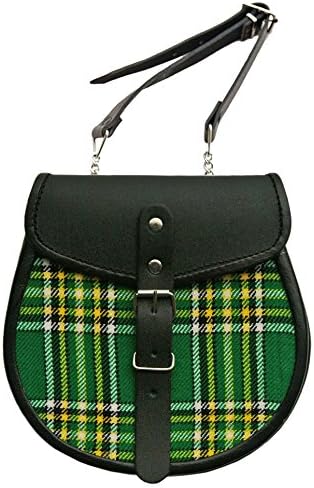 Photo 1 of Green Plaid Leather Sporran