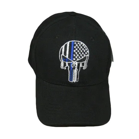 Photo 1 of Thin Blue Line Skull Hat
    