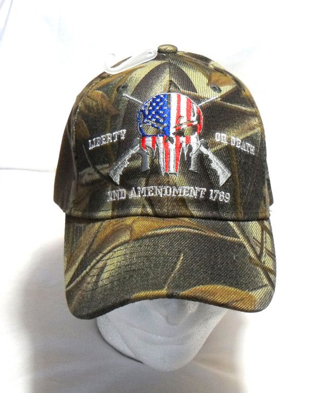 Photo 1 of Punisher 2nd Amendment Hat Liberty or Death Baseball Cap Hat