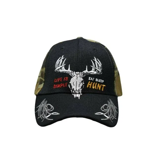 Photo 1 of Life is Simple Eat Sleep HUNT Camo Adjustable Buck Deer Cap
