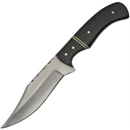 Photo 1 of  8.5" Overall Filework Hunting Skinner Black Horn 