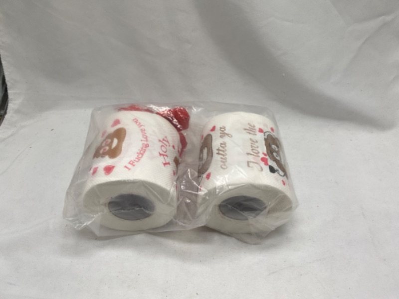 Photo 2 of Birthday Gifts 2 Rolls Funny Toilet Paper Novelty Party Decoration Happy Anniversary Gag Gifts Hilarious Poop Bath Tissue with 100 Pcs Petals