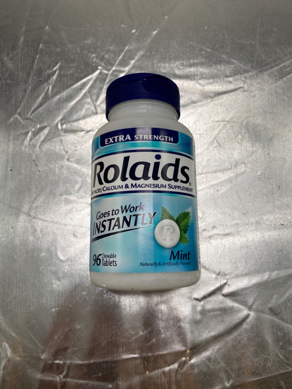 Photo 2 of Rolaids Antacid/Dietary Supplement Chewable Tablets Mint - 96 ct