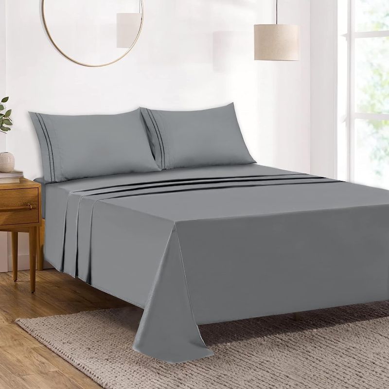Photo 2 of Mejoroom Queen Size Sheet Set - Hotel Luxury 1800 Bedding Sheets & Pillowcases - Deep Pocket Fitted Sheet, Hypoallergenic, Wrinkle& Breathable, Fade Resistant - 4 Piece UNKNOWN SIZE