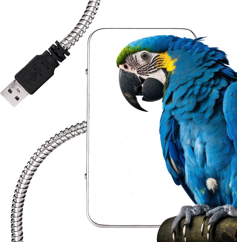 Photo 1 of Colorday Stainless Steel Snuggle Up Bird Warmer & Mirror 5V USB Large 4"x7"