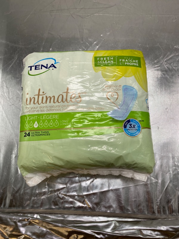 Photo 2 of TENA Intimates Ultra Thin Light Pads, Long, Pant Liner Bladder Control Pads, 54344 - Pack of 24