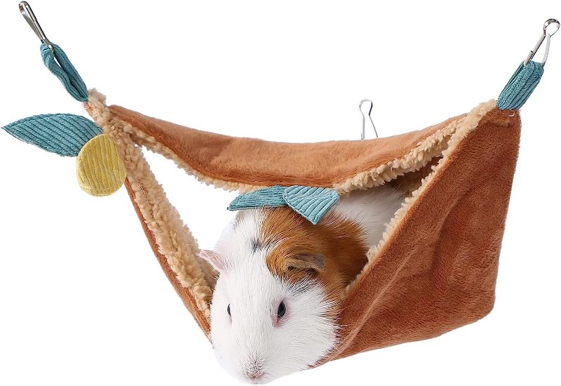 Photo 1 of JanYoo Guinea Pig Hammock Hideout Ferret Bed for Cage Hanging Fleece Swing Bag Sugar Glider Tent Small Animal Hamster Rat
