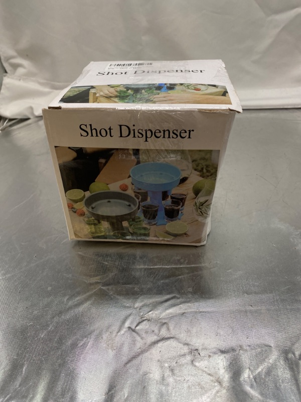 Photo 2 of 6 Shot Glass Dispenser and Holder -Dispenser For Filling Liquids, Shots Dispenser, Party Drinking,Bar Shot Dispenser, Cocktail Dispenser,Multiple 6 Shot Dispenser(Grey)(No Glasses))