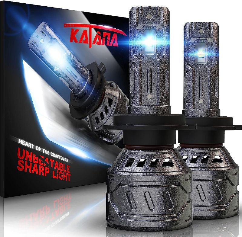 Photo 1 of KATANA H7 LED Headlight Bulbs,16000LM 70W 6500K Extremely Super Bright HB3 LED Bulbs All-in-One Conversion Kit of 2 Halogen Replacement
