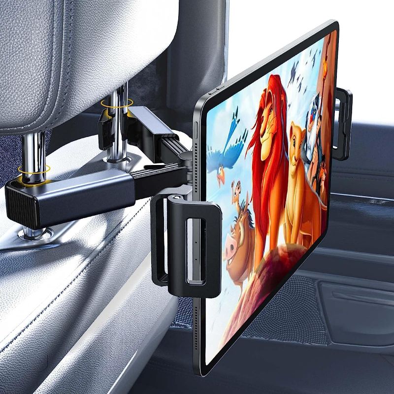Photo 1 of ECOEMO Car Headrest Mount, Adjustable iPad Stand Car Seat Tablet Holder,Replacement for iPadPro Air Mini/Samsung Galaxy Tabs/Nintendo Switch,All 4.7 to 10.5 inch Cellphones and Tablet