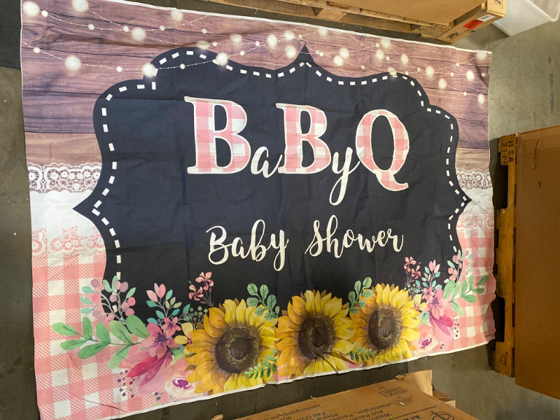 Photo 2 of BabyQ Baby Shower Backdrop for Baby Shower 