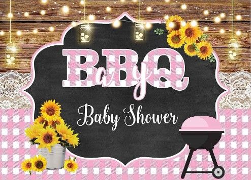 Photo 1 of BabyQ Baby Shower Backdrop for Baby Shower 