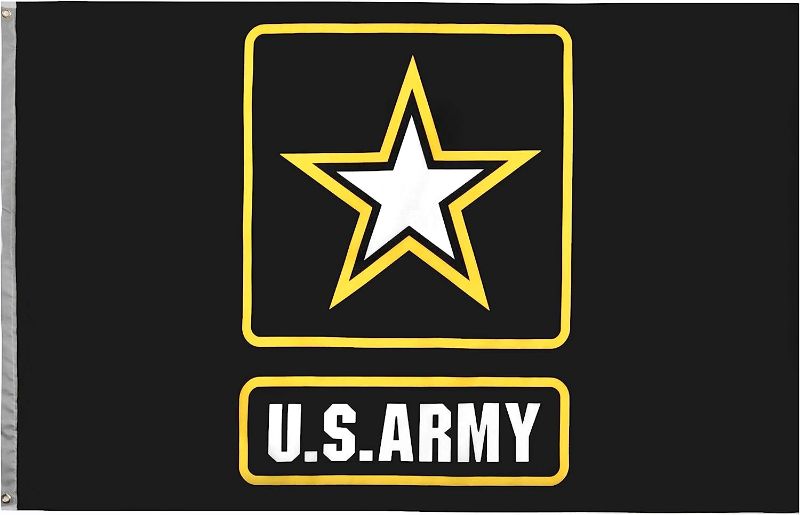 Photo 1 of RainRoad US Army Military Flag 3x5 ft, Printed Polyester US Military Banner for Inside/Outside Use, Brass Gromme(Army Military Flag)