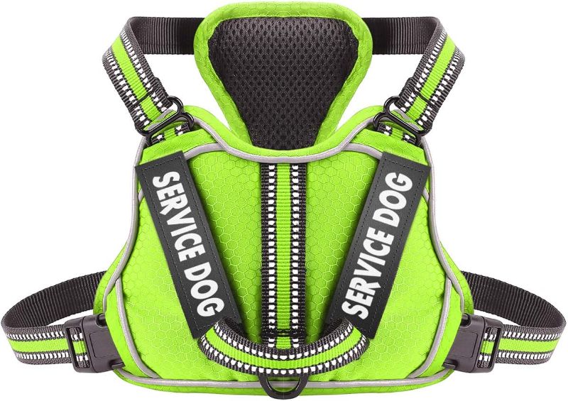Photo 1 of Service Dog Harness Adjustable Dog Vest Harness Outdoor Pet Vest - Easy On & Off Comfort Pet Halters Breathable Oxford Soft Vest with Easy Control Handle for Small Medium Large Dogs (Small)