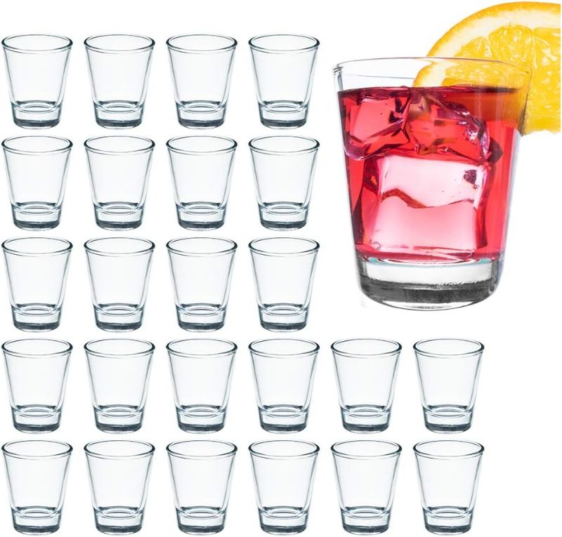 Photo 1 of LULULOVE 1.5 Ounce Shot Glasses Set with Heavy Base, 24 Pack Clear Shot Glass