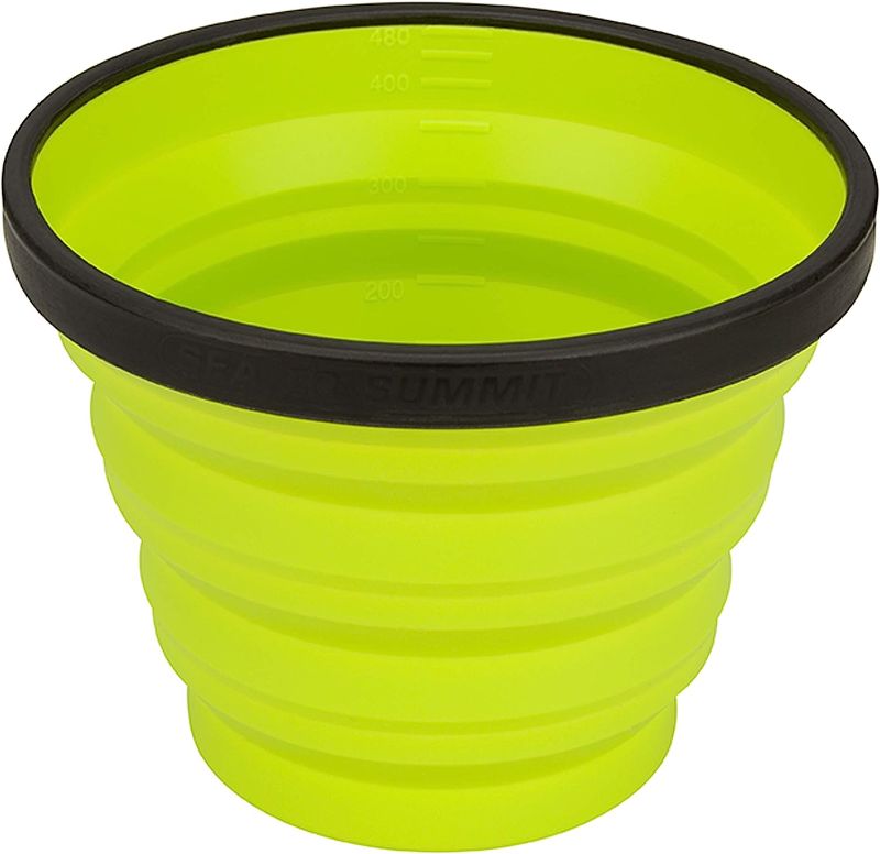 Photo 1 of Sea to Summit X-Series Collapsible Silicone Camping Drinkware, Mug (16.2 fl oz), Lime Green
