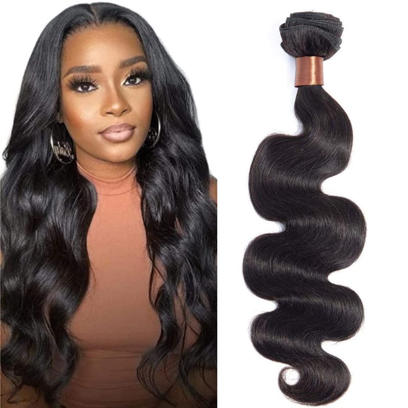 Photo 1 of ANGIE QUEEN Brazilian Virgin Hair Body Wave Human Hair Bundles Weaves 100% Unprocessed Human Hair Extentions Nature Black Color (28 28 28 28, Body Wave Bundles)