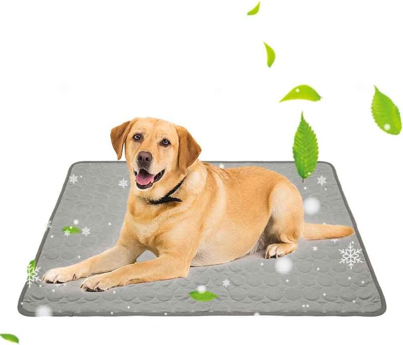 Photo 1 of Jaaytct Cooling Mat for Dogs Cats Ice Silk Pet Self Cooling Pad Blanket for Pet Beds/Kennels/Couches/Car Seats/Floors